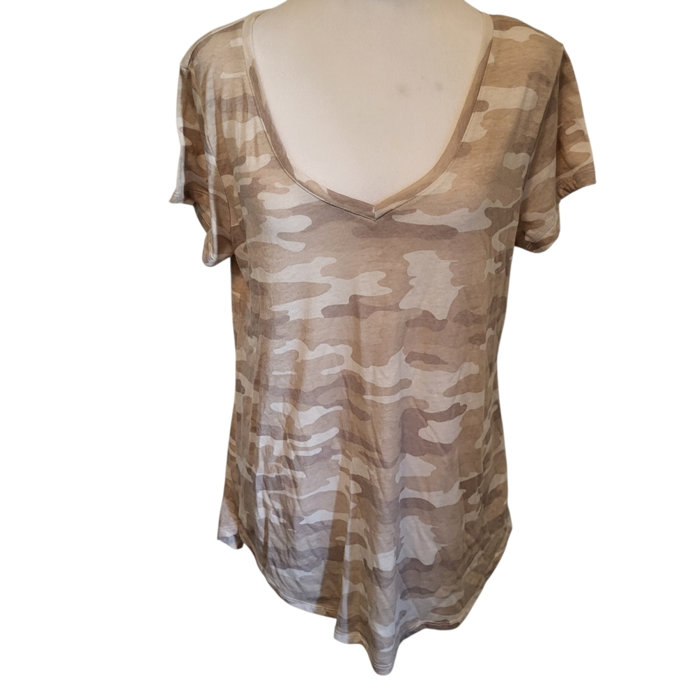 Lucky Brand Burnout Tee Tan sz L